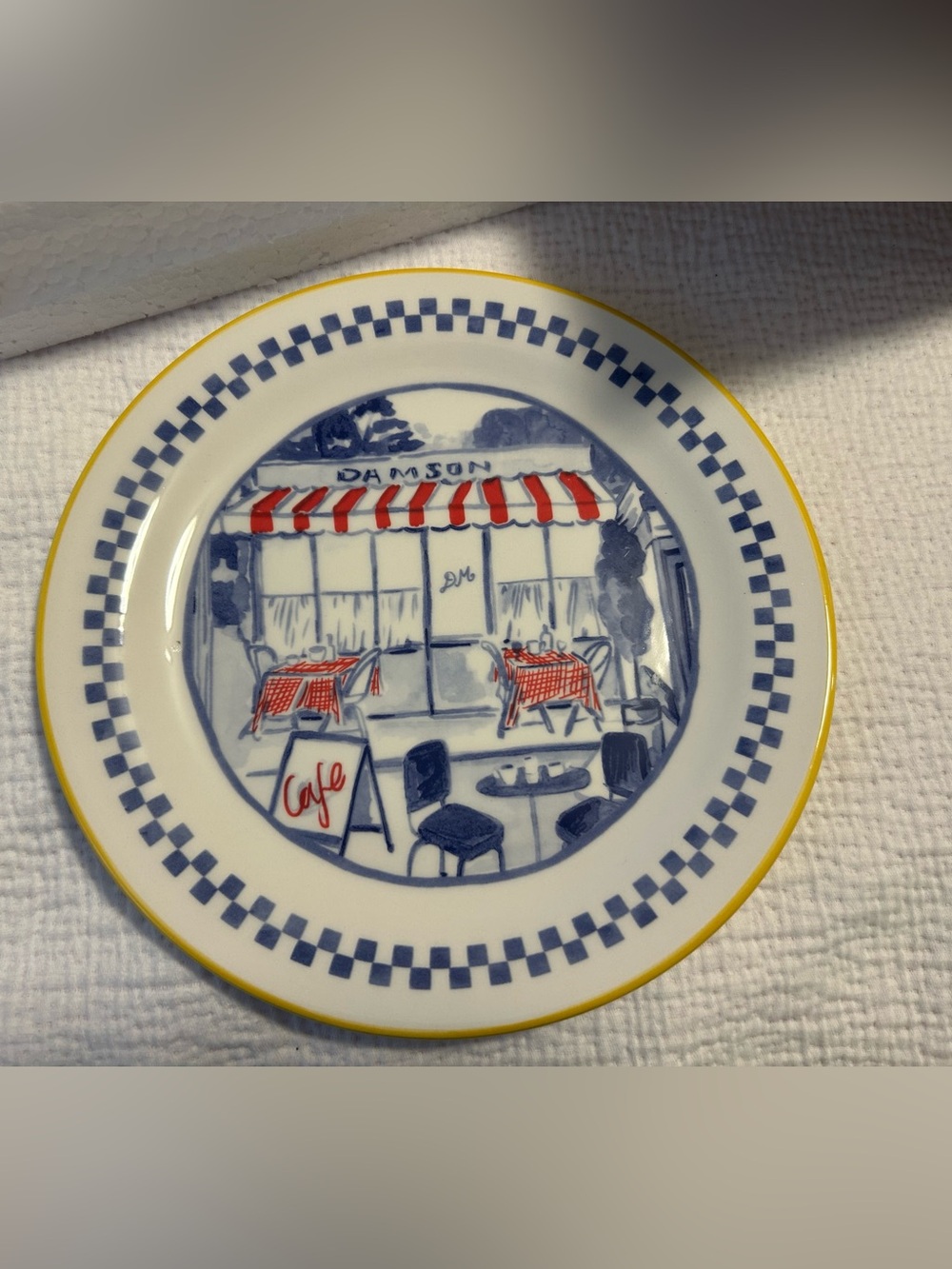 Damson Madder Italian Stoneware Dessert Plate New in Box